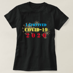 T-shirt Personnalisable J'ai survécu à COVID-19 2020