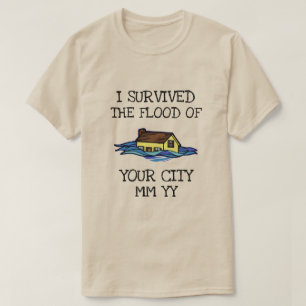 T-shirt Personnalisable j'ai survécu à l'inondation