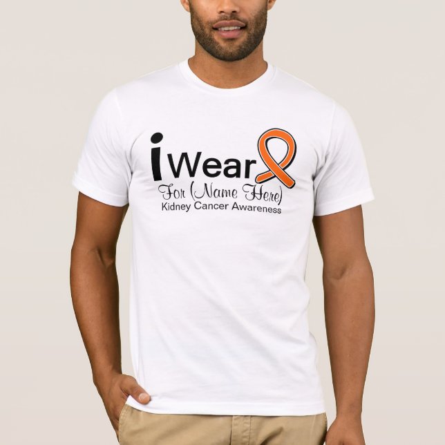 T-shirt Personnalisable je porte le ruban d'orange de (Devant)