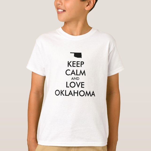 T-shirt Personnalisable KEEP CALM et LOVE OKLAHOMA (Devant)