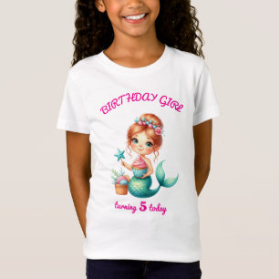 T-Shirt personnalisable "Mermaid Birthday Girl" av