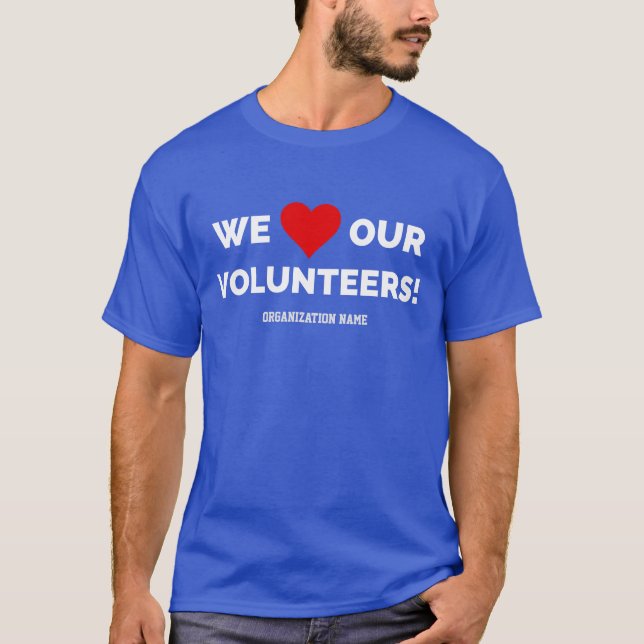 T-shirt Personnalisable Nous aimons nos bénévoles (Devant)