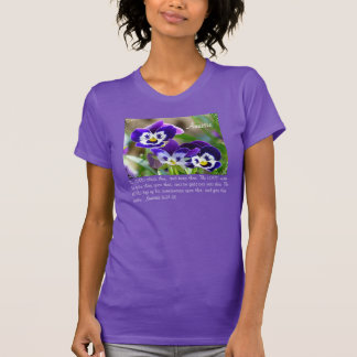 T-shirt personnalisable Pansy Flower & Scripture