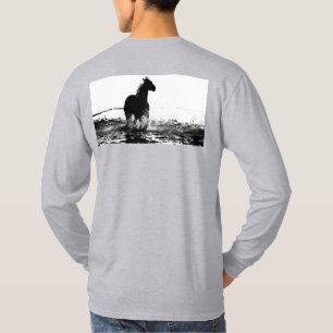 T-shirt Personnalisable Pop Art Runse Horse Modèle Grey
