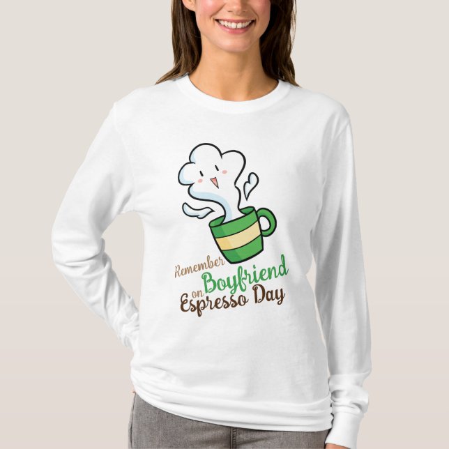 T-shirt Personnalisable Se souvenir de moi sur Espresso Da (Devant)