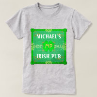 Personnalisable Votre Nom Irish Pub Green
