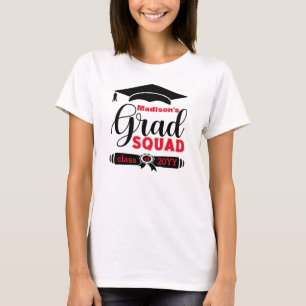 T-shirt Personnalisation des femmes en texte noir et rouge