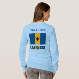T-shirt Personnalisation du drapeau barbadien bleu de la B