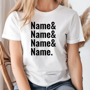 T-shirt Personnalisation Nom Ami Liste Femmes Hommes Perso