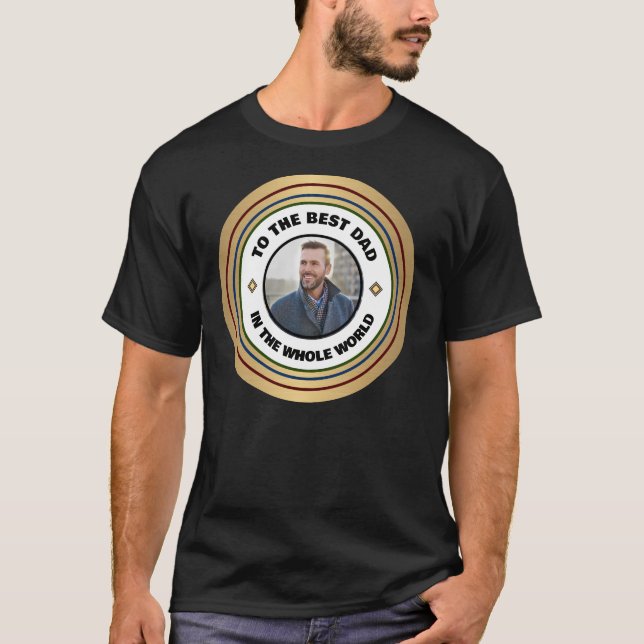 T-shirt Personnalisation photo de meilleur papa père Perso (Devant)