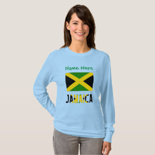 T-shirt Personnalisation verte du drapeau jamaïcain