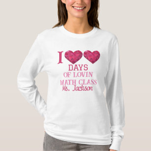 T-shirt Personnalisé 100 jours de cours de mathématiques