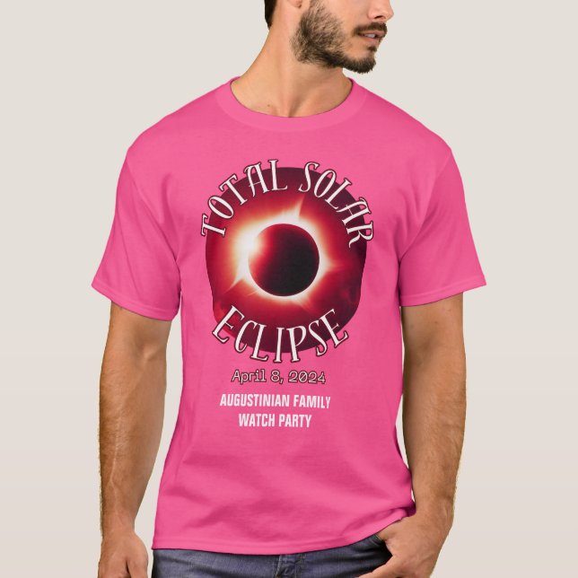 T-shirt Personnalisé 2024 TOTAL SOLAR ECLIPSE Famille (Devant)