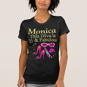 T-SHIRT PERSONNALISÉ 21E ANNIVERSAIRE FASHIONISTA T SHIRT