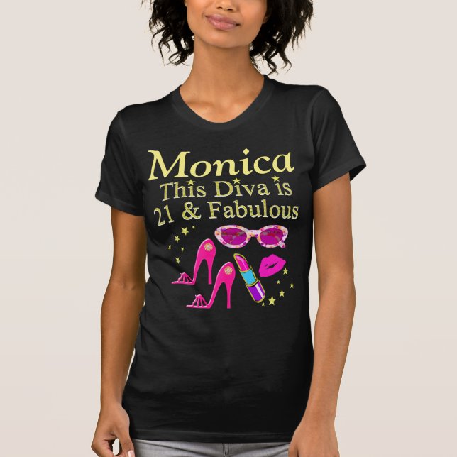 T-SHIRT PERSONNALISÉ 21E ANNIVERSAIRE FASHIONISTA T SHIRT (Devant)