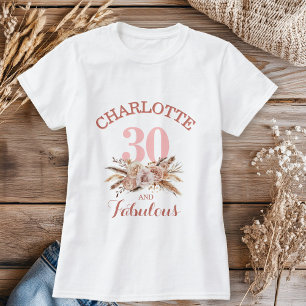 T-shirt Personnalisé, 30 et Fabulous Flower