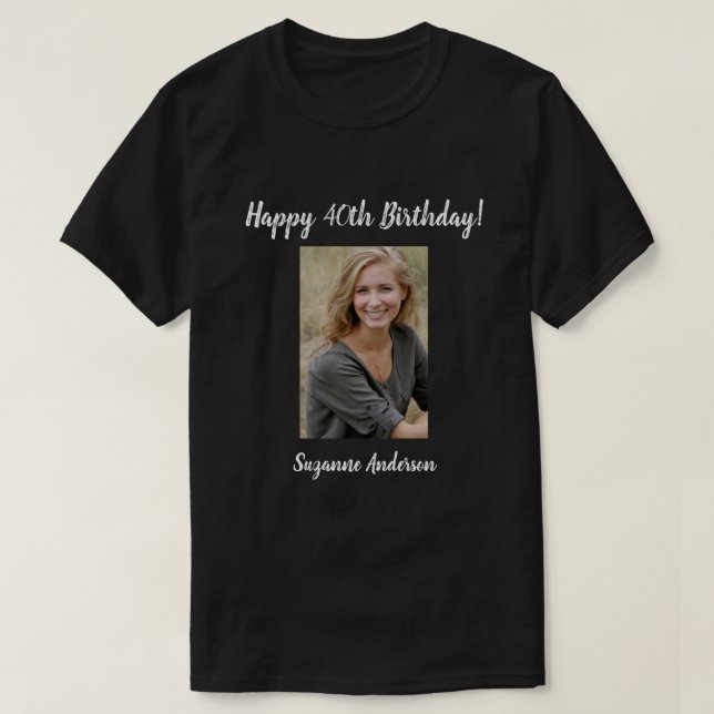 T-shirt personnalisé 40e anniversaire (Design devant)