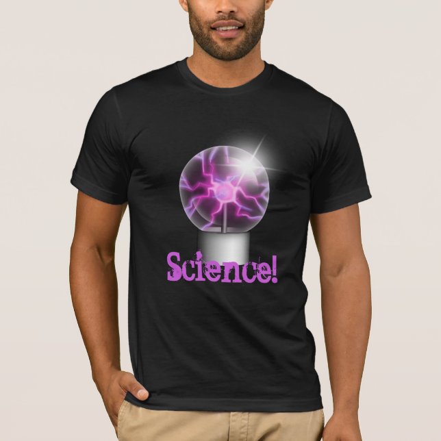 T-shirt personnalisé à bille en plasma violet (Devant)