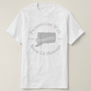 T-shirt PERSONNALISÉ À L'État Du Connecticut