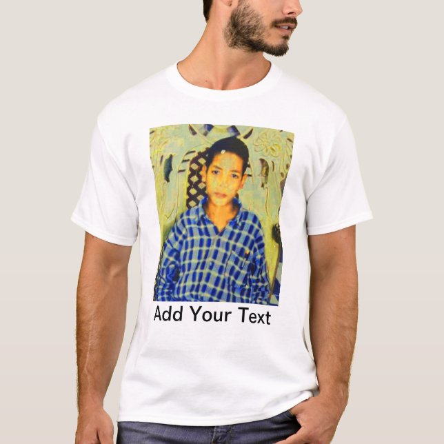 T-shirt Personnalisé. Ajouter votre photo et votre texte (Devant)