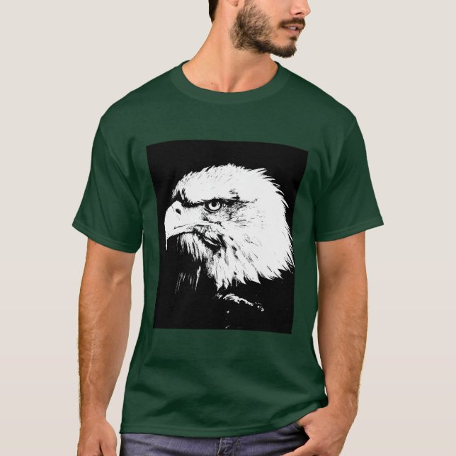 T-shirt Personnalisé Animal Eagle Visage Hommes Modèle mod (Devant)