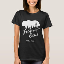 Personnalisé année Mama Bear Graphiques noir et bl