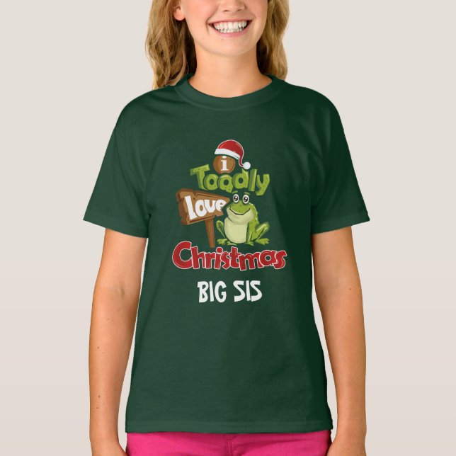 T-shirt Personnalisé Aujourd'Hui Amour de Noël Famille cor (Devant)