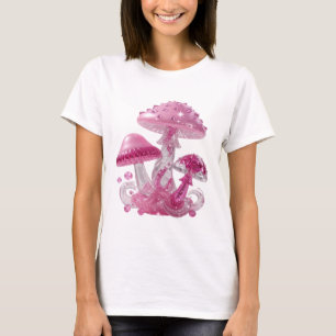T-shirt personnalisé aux champignons PINK GLITTERY