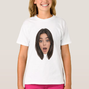 T-shirt personnalisé avec découpe de visage pour e