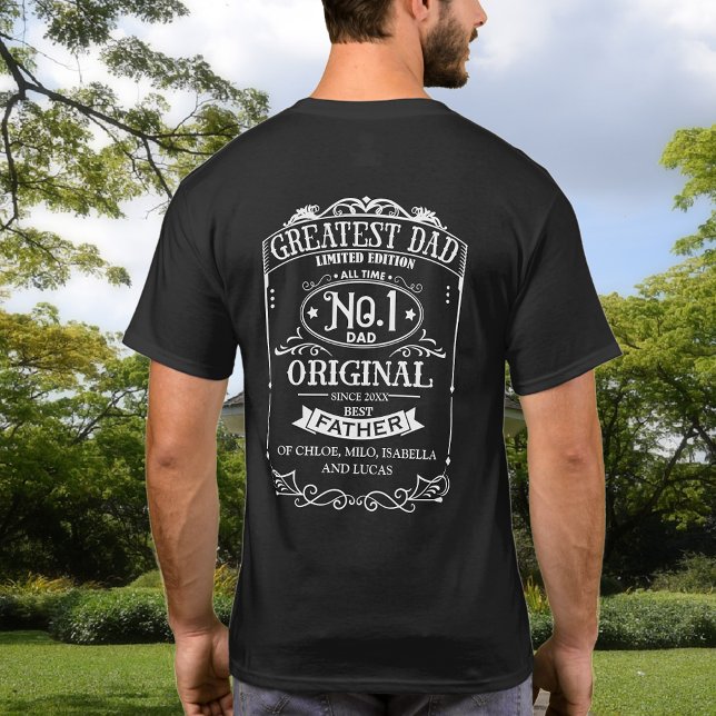 T-shirt Personnalisé avec les noms, Greatest Dad Cadeau (Créateur téléchargé)