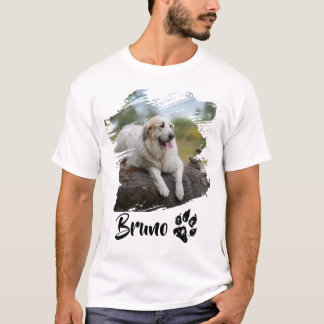 T-shirt personnalisé avec photo et nom de l'animal