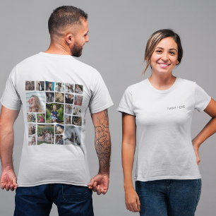 T-shirt personnalisé avec un collage de 24 photos