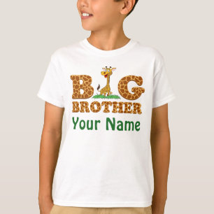 T-shirt Personnalisé avec votre frère de girafe nommée