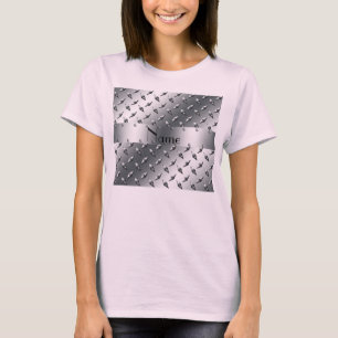 T-shirt Personnalisé avec votre nom tôle diamant acier