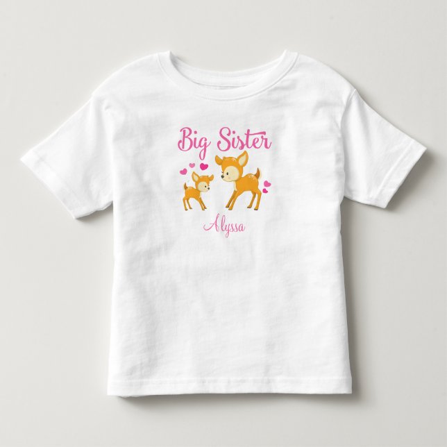 T-shirt personnalisé Big Sister Deer (Devant)