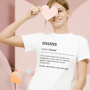 T-shirt Personnalisé blanc amusant dictionnaire de maman n