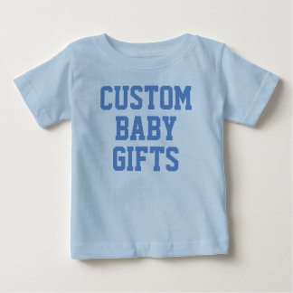 T-shirt personnalisé bleu bébé et bébé