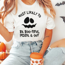 T-shirt personnalisé Boo-tiful à l'intérieur et à