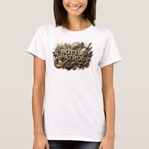 T-shirt personnalisé BOTTLE PATROL Orange Crisp