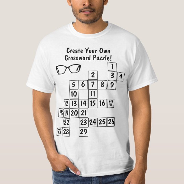 T-shirt Personnalisé Créez Votre Propre Mot De Crossword P (Devant)