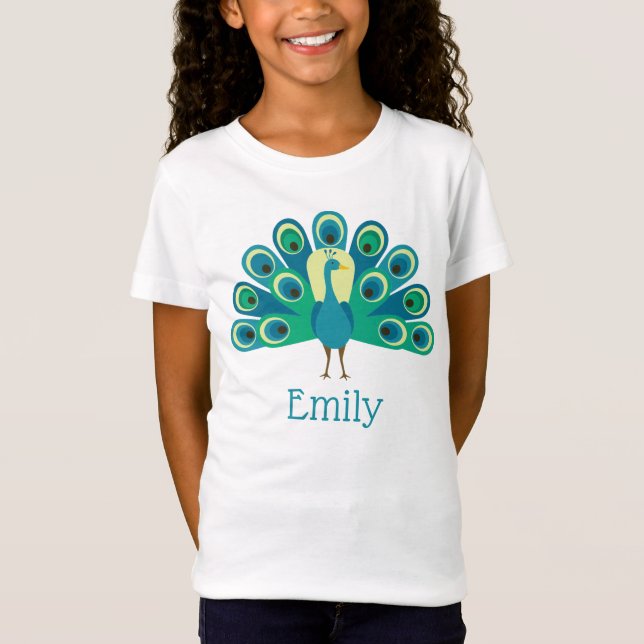 T-shirt personnalisé Cute Peacock (Devant)