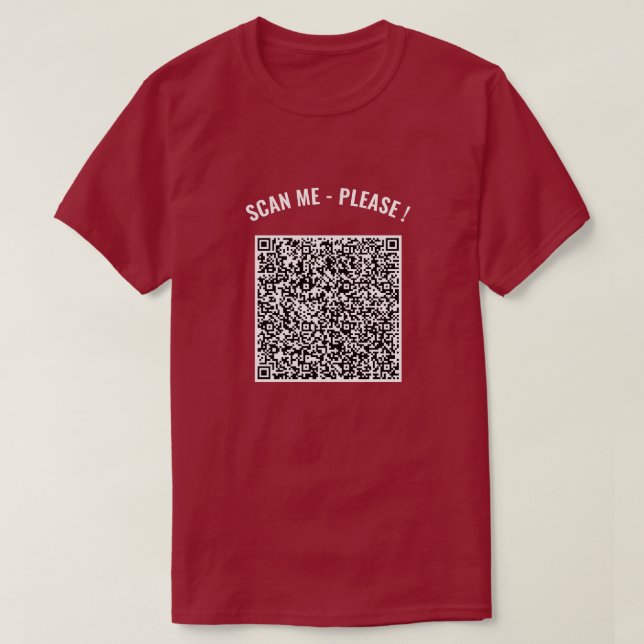 T-Shirt personnalisé d'analyse de code QR (Design devant)