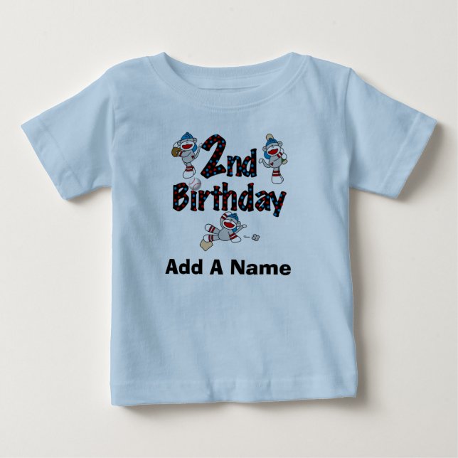 T-shirt personnalisé d'anniversaire de base-ball (Devant)