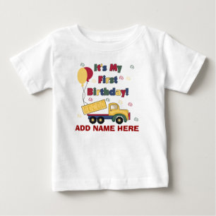 T-shirt personnalisé d'anniversaire de camion à