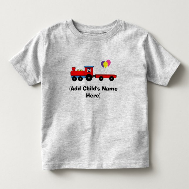 T-shirt personnalisé d'anniversaire de train (Devant)