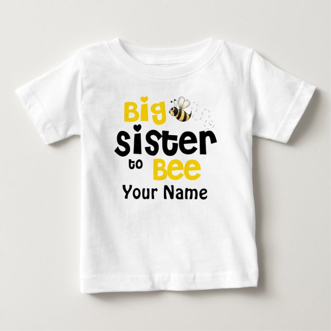 T-shirt personnalisé de la grande soeur à être (Devant)