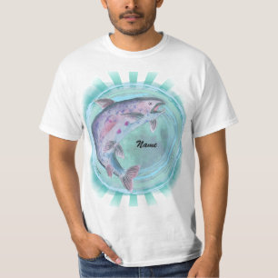T-shirt personnalisé de pêche à la truite