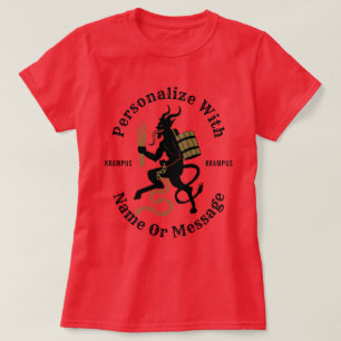 T-shirt personnalisé de rouge de Krampus