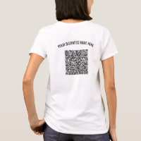 T-shirt personnalisé de texte et de couleur QR Cod