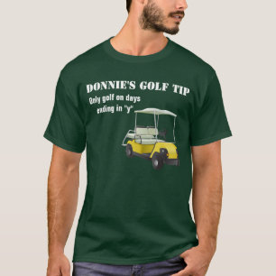 T-shirt personnalisé de vert de golfeur de bout d